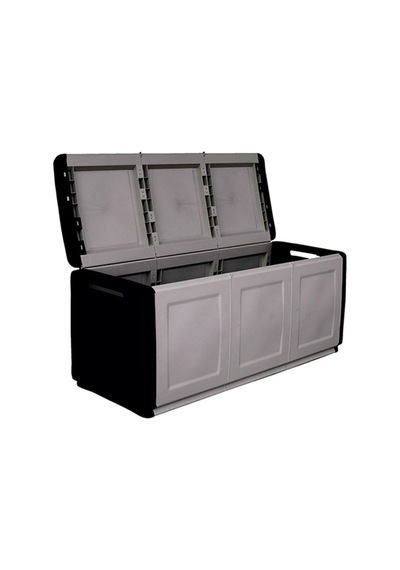 PLASTİK BAHÇE SANDIĞI 138X53X57 GRİ/SİYAH CB3/N Diğer
