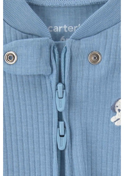Carter's Erkek Bebek Fermuarlı Patikli Tulum Mavi 1v245310