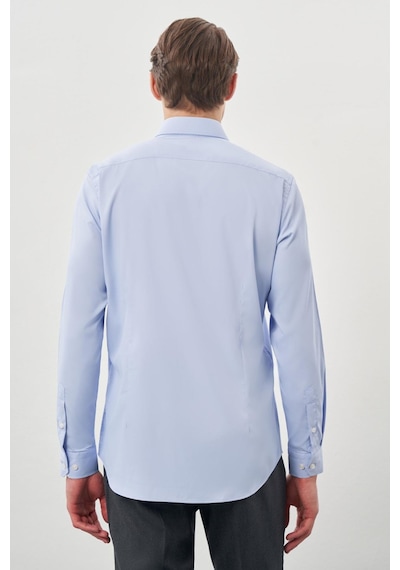 İmza Mavi Uzun Kol Düz Bez Ayağı Sert Yaka Cepsiz Esnek Classic Slim Fit Gömlek 1004245223 301 Mavi İmza Mavi Uzun Kol Düz Bez Ayağı Sert Yaka Cepsiz Esnek Classic Slim Fit Gömlek 1004245223 301 Mavi