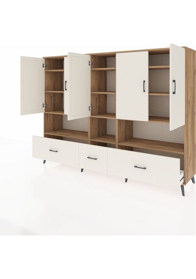 Hyperion Dolap 12 Raflı 3 Çekmeceli 5 Kapaklı 220x44x163 Çam-ayta Çam-aytaşı Hyperion Dolap 12 Raflı 3 Çekmeceli 5 Kapaklı 220x44x163 Çam-ayta Çam-aytaşı