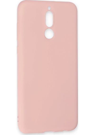 Gld-spt- Newface Huawei Mate 10 Lite Kılıf Nano İçi Kadife Silikon - Pudra