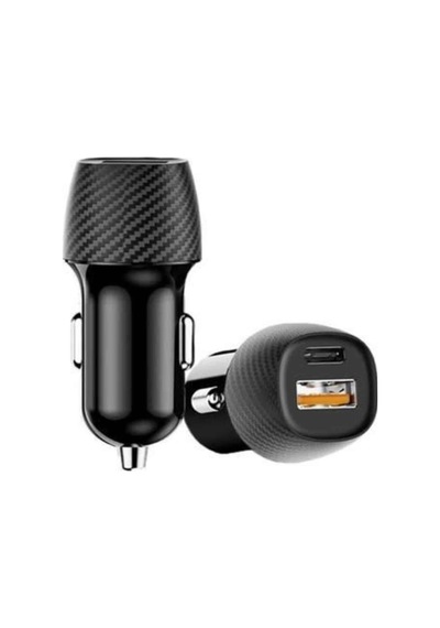 Hubrendy Tekno Hızlı Oto Şarj Cihazı 38w Çift Girişli Hızlı Şarj Oto Çakmaklık Type-c