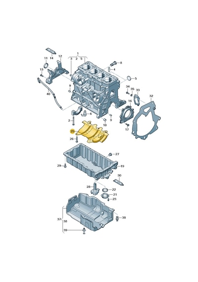 Vw Passat 2009-2011 1.6tdi Motor Yağ Karteri Separatörü 03l103623