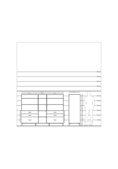 Kronos Dolap 10 Raflı 6 Çekmeceli 220x59x163 Antrasit-çam Atlas Çam - Antrasit Kronos Dolap 10 Raflı 6 Çekmeceli 220x59x163 Antrasit-çam Atlas Çam - Antrasit