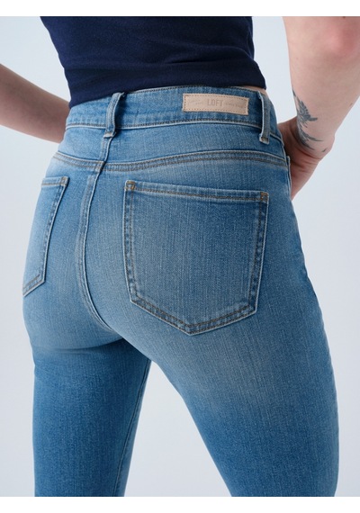 Flare Slim Fit Kadın Pantolon Mavi
