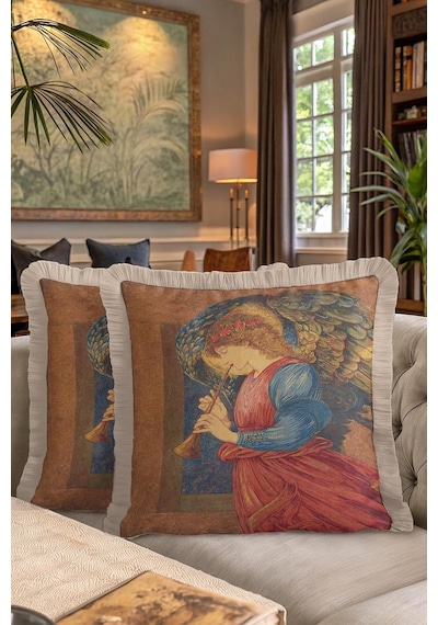 Klasik Sanat Akordlu Lüx Saçaklı Yastık Kılıfı-flüt Çalan Kadın Vintage Bej Püsküllü Kırlent Kılıfı Metalik Okyanus Amber Klasik Sanat Akordlu Lüx Saçaklı Yastık Kılıfı-flüt Çalan Kadın Vintage Bej Püsküllü Kırlent Kılıfı Metalik Okyanus Amber