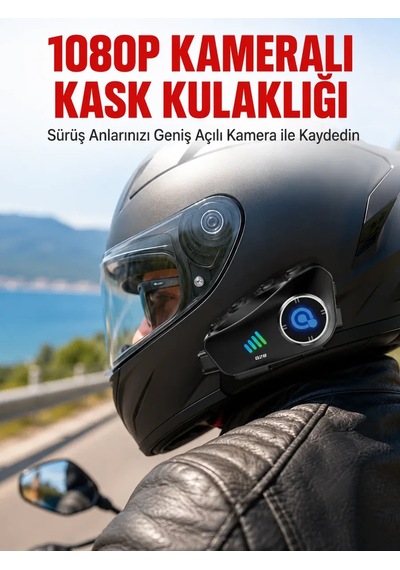 Q28 Bluetooth Kask Kulaklık 1080p Kamera Su Geçirmez Motosiklet Interkom Yeni Nesil 10532245
