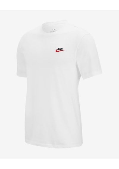Nike Sportswear Club Ar4997-100 Erkek Tişört - Beyaz Çok Renkli