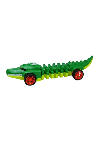 Timsah Araba - Otomatik Hareketli Sesli Işıklı 32 Cm - Yeşil Gerçekçi Timsah Siyah