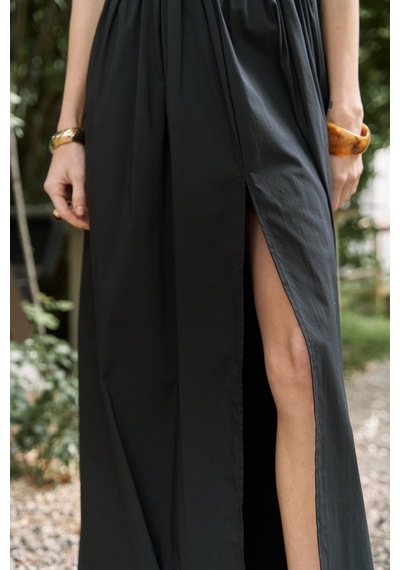 Mai Collection Mai Studios Co. Emilia Korse Detay Siyah Uzun Elbise siyah Mai Collection Mai Studios Co. Emilia Korse Detay Siyah Uzun Elbise siyah