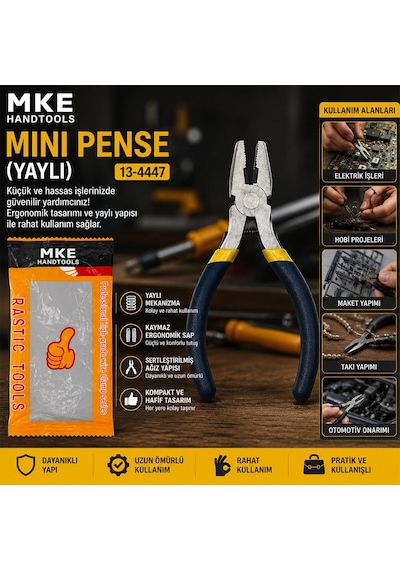 Mini - 4.5 Inc - 115m Çelik Pense Yaylı 5468