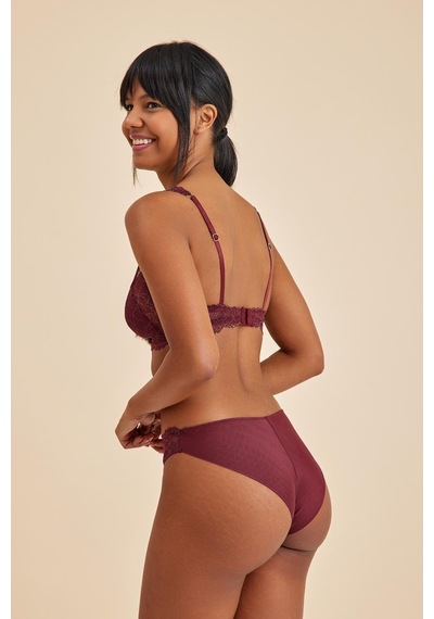 Roma Bordo Dantelli Slip Külot Bordo
