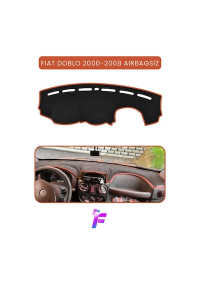 Fıat Doblo 2000-2008 Aırbagsız Torpido Örtüsü Güneşten Korur Kolay Montaj Tam Uyum Tb4