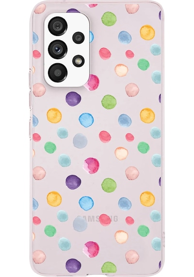 Samsung Galaxy A33 İle Uyumlu 1mm Slim Fit Water Color 6 Baskılı Şeffaf Kılıf Şeffaf