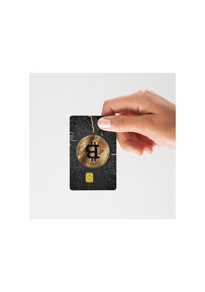 Bitcoin Kart Kaplama Sticker Standart
