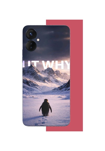 Tecno Spark 9 Pro Uyumlu Nihilist Penguen Baskılı Silikon Kılıf Renkli