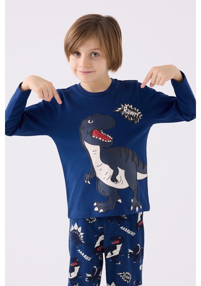 Rolypoly Erkek Çocuk Lacivert Pijama Takımı 5274-45602 Lacivert