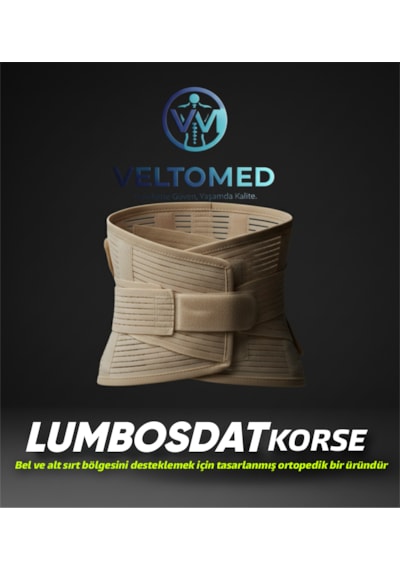 Çelik Balenli Lumbostad 26cm Korse, Ortopedik Korse, Bel Korsesi, Skolyoz, Fıtık, Bej