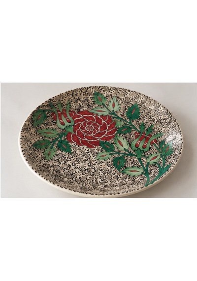 Kırmızı Siyah Tabak 30cm