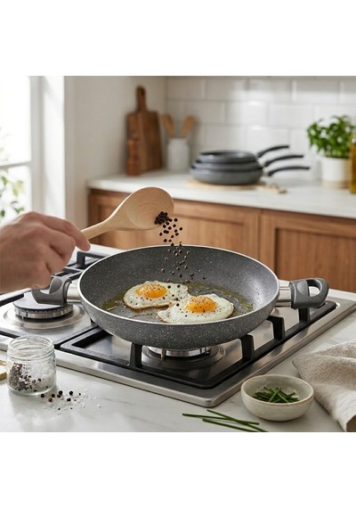 Papilla Fred 22 Cm Granit Sahan - Çift Saplı Gri Kırçıllı Brkt-712289 Çok Renkli
