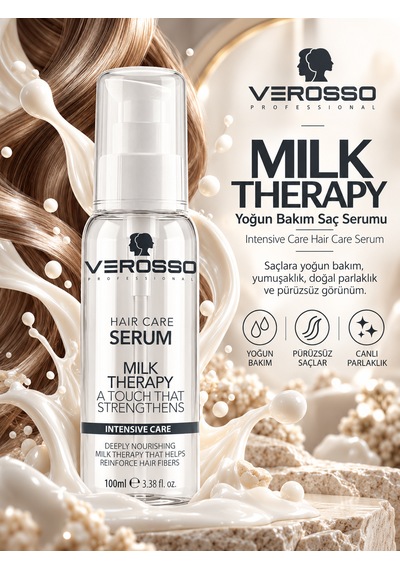 Verosso Milk Therapy Süt Proteini İçeren Durulanmayan Saç Bakım Serumu 100 Ml