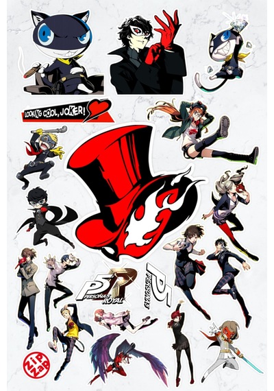 Persona 5 Anime Sticker Paketi 20 Adet Çok Renkli