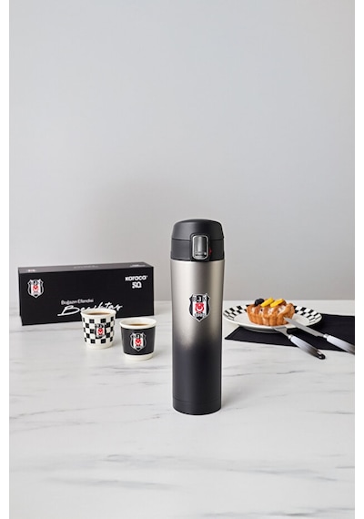 Karaca X Beşiktaş Çelik Sızdırmaz Termos Kutulu 450 Ml Gümüş