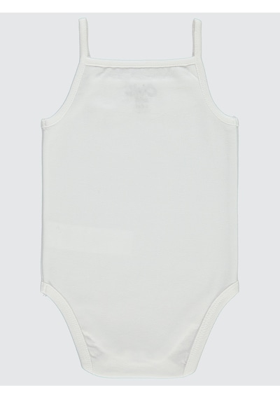 Civil Baby Kız Bebek Çıtçıtlı Badi 2-3 Yaş Beyaz