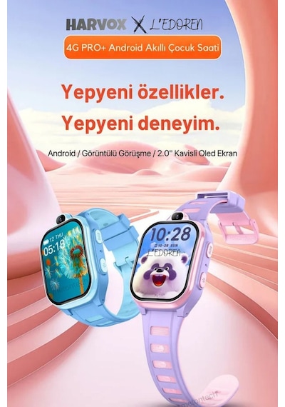 Harvox 4G Pro + Plus Android Sim Kartlı Akıllı Çocuk Saati (İthalatçı Garantili)
