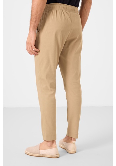 Tommylife Koyu Bej Standart Fit Dokuma Hafif Esnek Chino Erkek Pantolon - 82177 KOYU BEJ