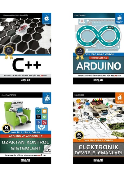 Arduino Eğitim Seti 4 Kitap Takım  -  Komisyon  -  Kodlab