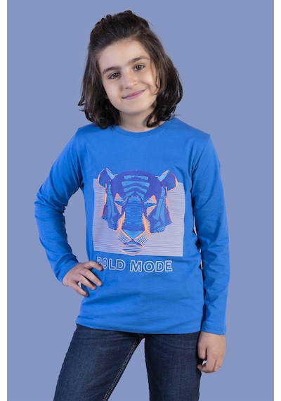 Toontoy Kids Toontoy Erkek Çocuk Kabartma Baskılı Tişört Saks