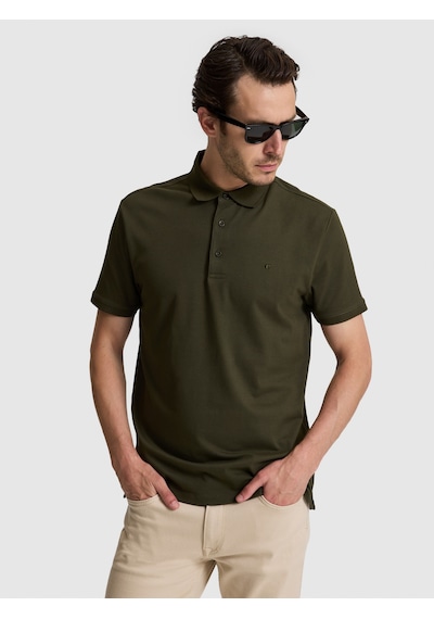 Cacharel Erkek Haki Tişört Basic 50328375-vr027 Yeşil
