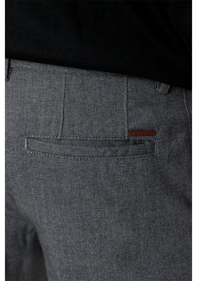 MORVEN Erkek Gri Poliviskon Desenli Slim Fit Pantolon MORVEN Erkek Gri Poliviskon Desenli Slim Fit Pantolon