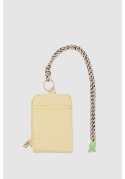Shule Bags Palm Boyun Askılı Kadın Cüzdan Butter Yellow Açık Sarı