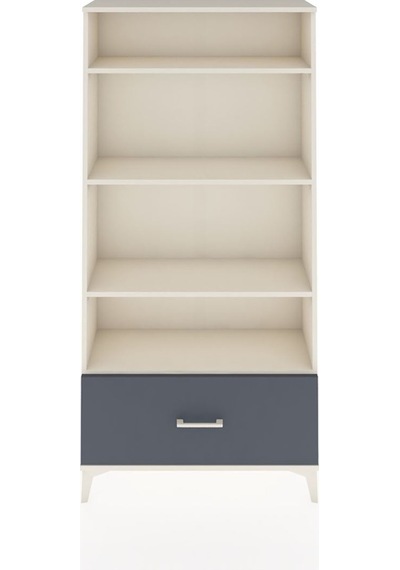 Arges Dolap 4 Raflı Tek Çekmeceli 88x30x182 Aytaşı-antrasit Aytaşı