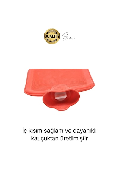 Büyük Boy El Ayak Isıtıcı Kauçuk Polar Kılıflı Sıcak Su Torbası Renkli 2 L