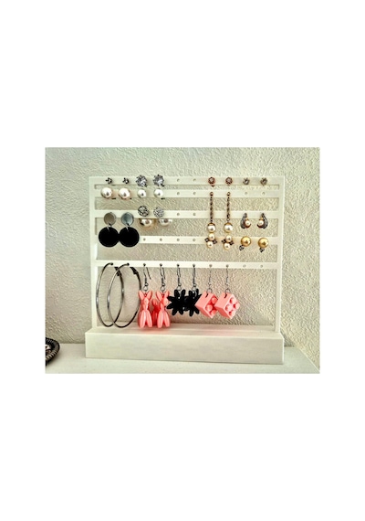 Küpe Hızma Standı Düzenleyici Organizer Beyaz