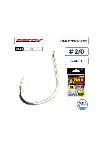 Decoy As-04 Pike Hyper Jigging Asist İğne Tın 2/0 6 Adet