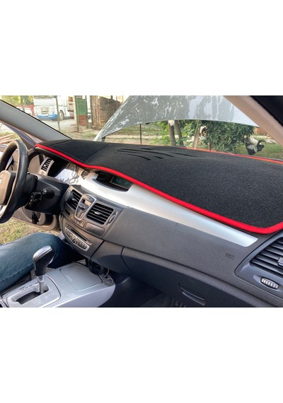 2008+ Modellerine Uygun Renault Laguna Torpido Koruma Halısı Kenar Renk Kırmızı