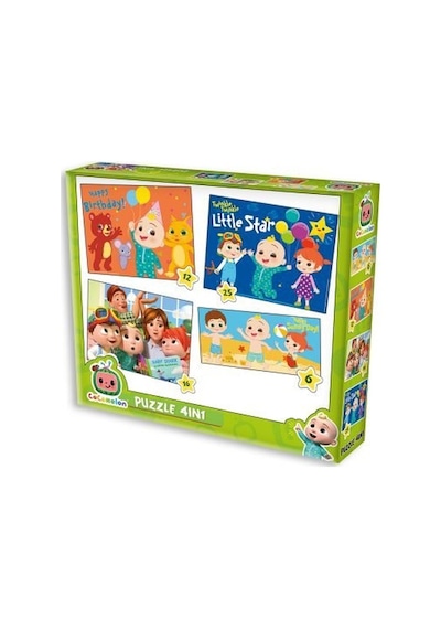 Cocomelon Kutulu Lisanlı 4 Lü Puzzle/Yapboz