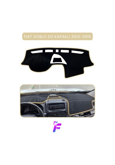 Fıat Doblo D3 2013-2015 Kapaklı Uyumlu Torpido Örtüsü Araca Özel Üretim Kolay Montaj Tb7 Torpido Halısı