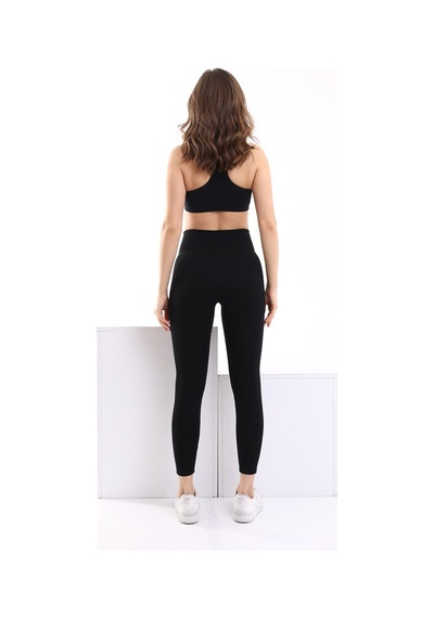 Winmoda34 Kadın Yüksek Bel Push-up Tayt Siyah