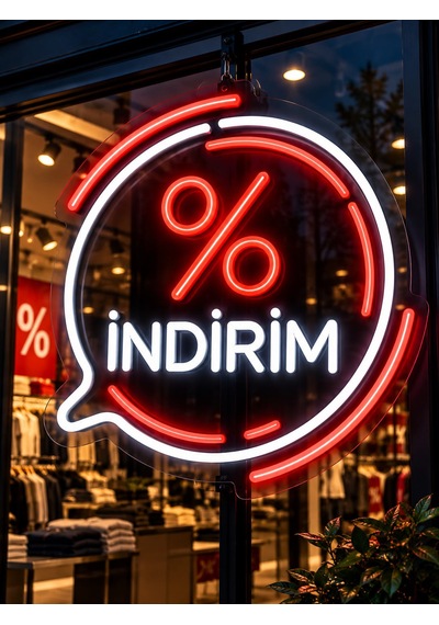 Neon Led Tabela 60x30 Cm Işıklı Pleksi Tabelası Vitrin Dekorasyon