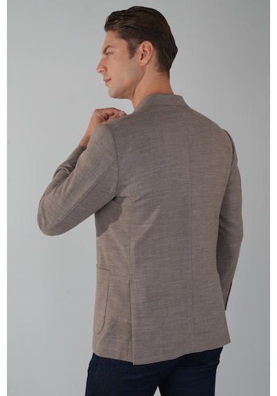 Bisse Erkek Platinum Regular Fit Torba Cep Yün Ceket Bej Pck25y25006 D07 Bej