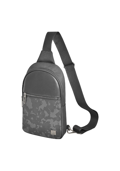 Wiwu Salem Serisi Crossbody Su Geçirmez Polyester Kumaş Omuz Askılı Çapraz Vücut Çantası Siyah