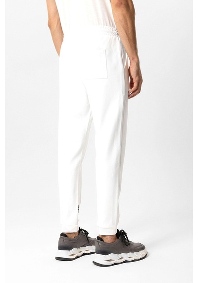 Back And Bond Beyaz Regular Fit Pamuklu Beli Bağlamalı Jogger Pantolon Çok Renkli