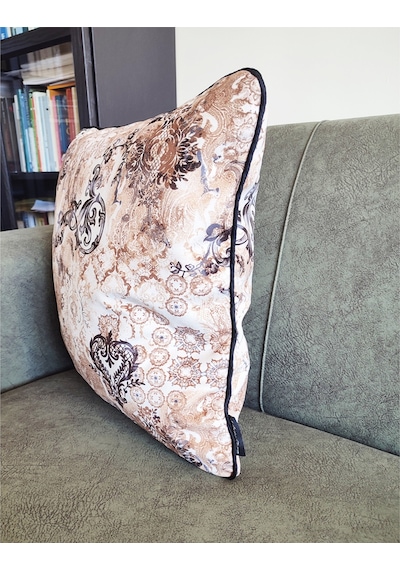 Ju Yaratıcı Tasarım Biyeli Yastık Kırlent Kılıfı Desenlii 45 x 45