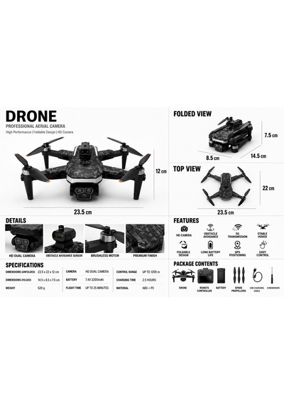 T2p Drone 4 Üç Fpv Kamera 360 Derece Engel Algılama Wifi Cam Optik Akış Konumlama Elektirkli Kamera Katlanabilir 4.3 İnç Ekranlı Kumanda Başsız Mod 360 Derece Takla Engelden Kaçma
