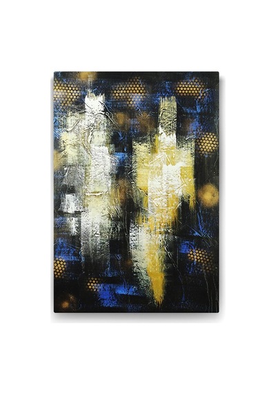 Sarı Ve Lacivert Tablo - 40x60cm 7/8 Yaş